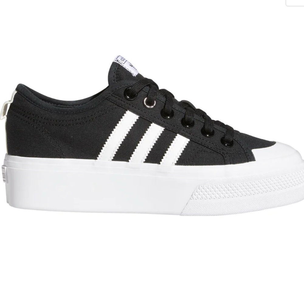 Adidas Black and White Platform Women's Sneakers